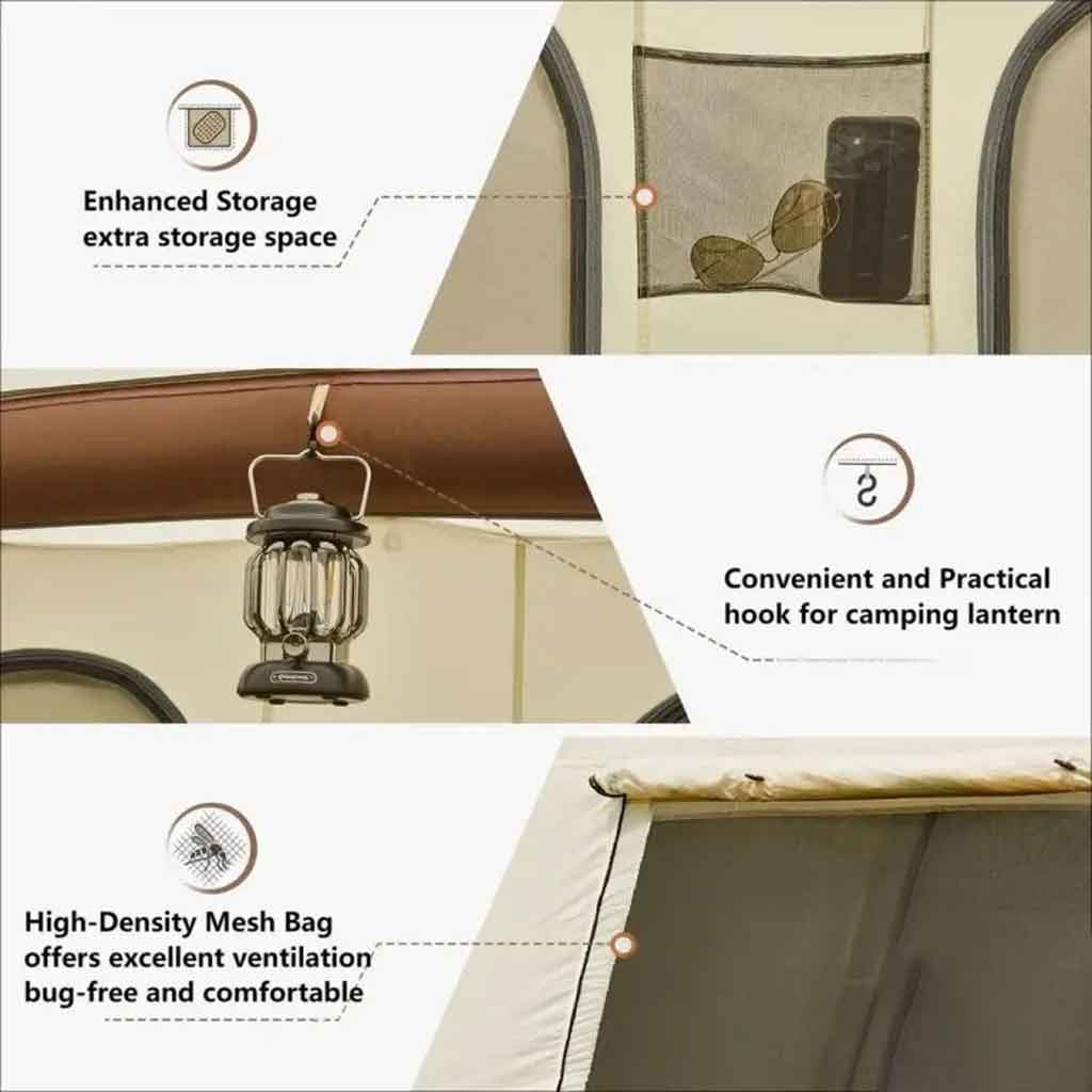 چادر بادی کینگ کمپ مدل KT2316_BEIGE
